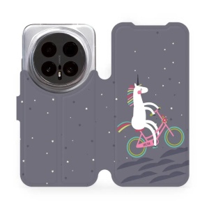 Flip pouzdro Mobiwear na mobil Honor Magic8 Pro - V024P, jednorožec na kole
