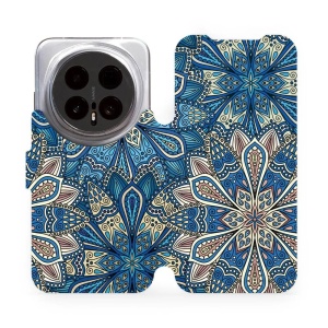 Flip pouzdro Mobiwear na mobil Honor Magic8 Pro - V108P, modré mandala květy
