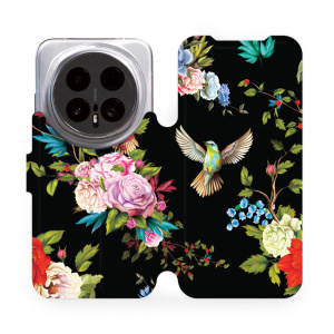 Flip pouzdro Mobiwear na mobil Honor Magic8 Pro - VD09S, ptáčci a květy