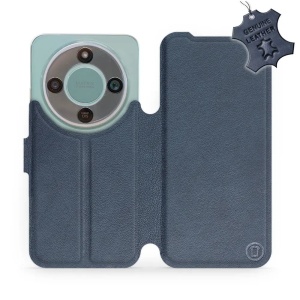 Kožené flip pouzdro Mobiwear na mobil Honor Magic8 Lite - modré