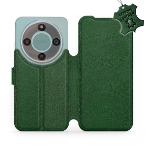 Kožené flip pouzdro Mobiwear na mobil Honor Magic8 Lite - zelené