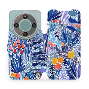 Flip pouzdro Mobiwear na mobil Honor Magic8 Lite - MP03P, modrá květena