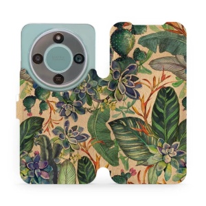 Flip pouzdro Mobiwear na mobil Honor Magic8 Lite - VP05S, sukulenty