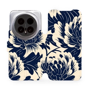 Flip pouzdro Mobiwear na mobil Honor Magic8 Pro - VA40S, modré a béžové květy