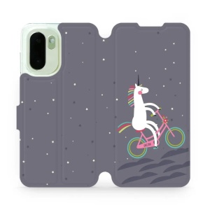 Flip pouzdro Mobiwear na mobil OnePlus 15R - V024P, jednorožec na kole