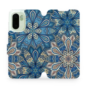 Flip pouzdro Mobiwear na mobil OnePlus 15R - V108P, modré mandala květy