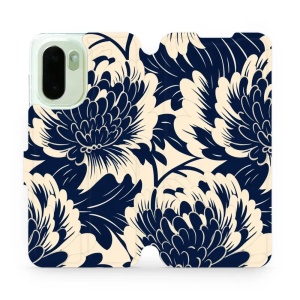 Flip pouzdro Mobiwear na mobil OnePlus 15R - VA40S, modré a béžové květy