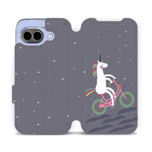 Flip pouzdro Mobiwear na mobil Google Pixel 10a - V024P, jednorožec na kole