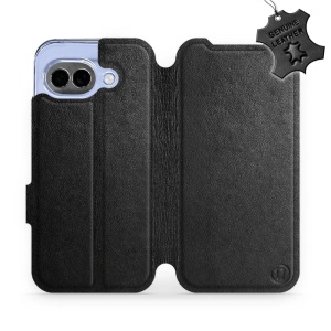 Kožené flip pouzdro Mobiwear na mobil Google Pixel 10a - černé