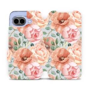 Flip pouzdro Mobiwear na mobil Google Pixel 10a - MP02S, pastelové květy