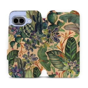 Flip pouzdro Mobiwear na mobil Google Pixel 10a - VP05S, sukulenty