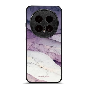 Lesklý kryt na mobil Honor Magic8 Pro - Mobiwear Glossy G028G, bílý a fialový mramor