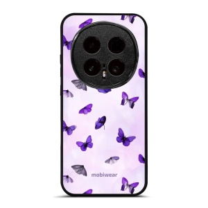 Lesklý kryt na mobil Honor Magic8 Pro - Mobiwear Glossy GP77G, fialoví motýlci