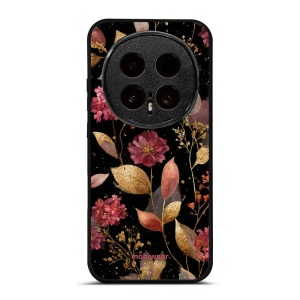 Lesklý kryt na mobil Honor Magic8 Pro - Mobiwear Glossy G171G, zlatavé lístky a květy