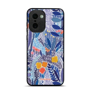 Lesklý kryt na mobil OnePlus 15R - Mobiwear Glossy G037G, modrá květena