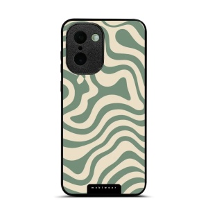Lesklý kryt na mobil OnePlus 15R - Mobiwear Glossy GA57G, zelené a béžové zkrouceniny