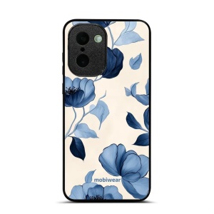Lesklý kryt na mobil OnePlus 15R - Mobiwear Glossy GP73G, modrá krása květů