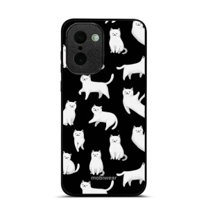 Lesklý kryt na mobil OnePlus 15R - Mobiwear Glossy G163G, bílé kočičky