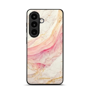 Lesklý kryt na mobil Samsung Galaxy S26 - Mobiwear Glossy G027G, růžový a zlatavý mramor