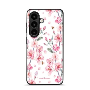 Lesklý kryt na mobil Samsung Galaxy S26 - Mobiwear Glossy G033G, růžové květy