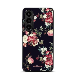 Lesklý kryt na mobil Samsung Galaxy S26 - Mobiwear Glossy G040G, růže na černé