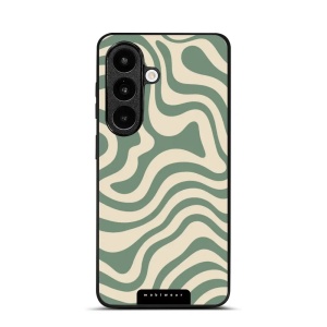 Lesklý kryt na mobil Samsung Galaxy S26 - Mobiwear Glossy GA57G, zelené a béžové zkrouceniny