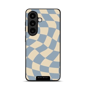 Lesklý kryt na mobil Samsung Galaxy S26 - Mobiwear Glossy GA59G, modrá a béžová šachovnice