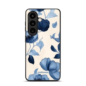 Lesklý kryt na mobil Samsung Galaxy S26 - Mobiwear Glossy GP73G, modrá krása květů