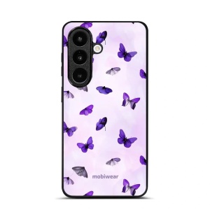 Lesklý kryt na mobil Samsung Galaxy S26 - Mobiwear Glossy GP77G, fialoví motýlci