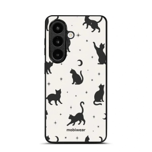 Lesklý kryt na mobil Samsung Galaxy S26 - Mobiwear Glossy G162G, noční kočičky