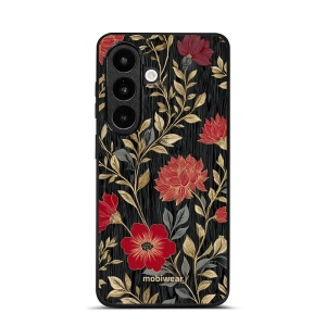 Lesklý kryt na mobil Samsung Galaxy S26 - Mobiwear Glossy G172G, červená kvítka