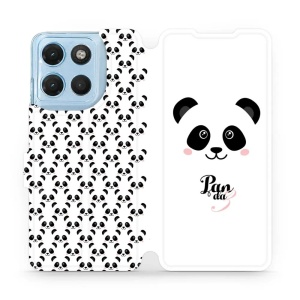 Flip pouzdro na mobil Motorola Moto G17 - Mobiwear M030P, panda Amálka