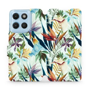 Flip pouzdro na mobil Motorola Moto G17 - Mobiwear M071P, flóra