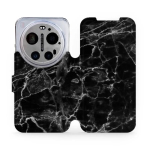 Flip pouzdro na mobil Xiaomi 17 Ultra - Mobiwear V056P, černý mramor