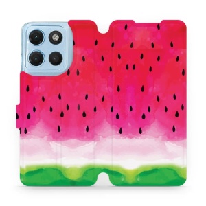 Flip pouzdro na mobil Motorola Moto G17 Power - Mobiwear V086S, melounek