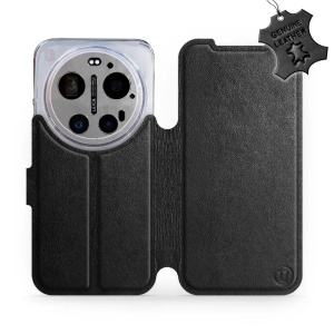 Kožené flip pouzdro na mobil Xiaomi 17 Ultra - Mobiwear - černé