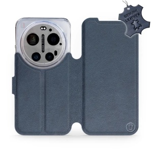 Kožené flip pouzdro na mobil Xiaomi 17 Ultra - Mobiwear - modré