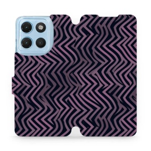 Flip pouzdro na mobil Motorola Moto G17 - Mobiwear VA55S, fialové klikyháky