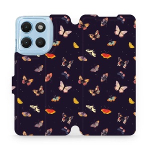Flip pouzdro na mobil Motorola Moto G17 - Mobiwear VP78S, barevní motýlci
