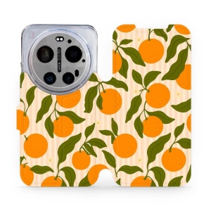 Flip pouzdro na mobil Xiaomi 17 Ultra - Mobiwear VP82S, pomeranče