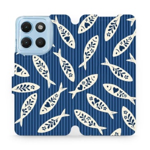 Flip pouzdro na mobil Motorola Moto G17 Power - Mobiwear VP89S, rybky
