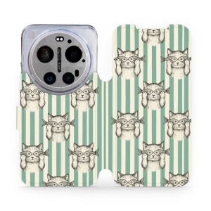 Flip pouzdro na mobil Xiaomi 17 Ultra - Mobiwear VP90S, číča ryby