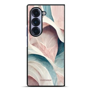 Lesklý kryt na mobil Samsung Galaxy Z Fold6 - Mobiwear Glossy G026G, růžový a zelenkavý mramor