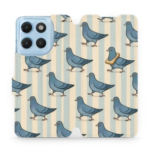 Flip pouzdro na mobil Motorola Moto G17 - Mobiwear VP91S, holubi