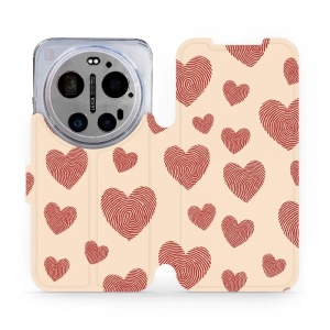 Flip pouzdro na mobil Xiaomi 17 Ultra - Mobiwear VP93S, otisk srdce