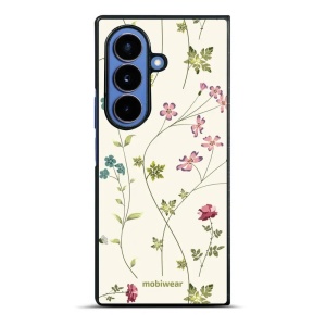 Lesklý kryt na mobil Samsung Galaxy Z Fold7 - Mobiwear Glossy G035G, tenké rostlinky s květy