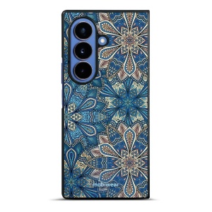 Lesklý kryt na mobil Samsung Galaxy Z Fold7 - Mobiwear Glossy G038G, modré mandala květy