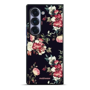 Lesklý kryt na mobil Samsung Galaxy Z Fold6 - Mobiwear Glossy G040G, růže na černé