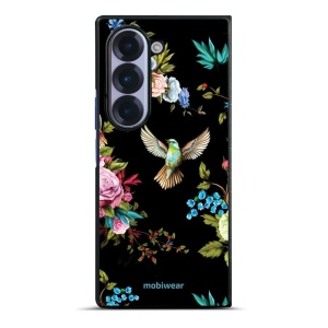 Lesklý kryt na mobil Samsung Galaxy Z Fold6 - Mobiwear Glossy G041G, ptáček a květy