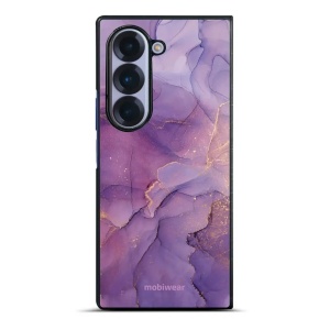 Lesklý kryt na mobil Samsung Galaxy Z Fold6 - Mobiwear Glossy G050G, fialový mramor